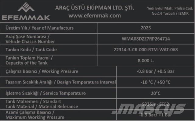 MAN TGM18.250 Ūdens mašīnas