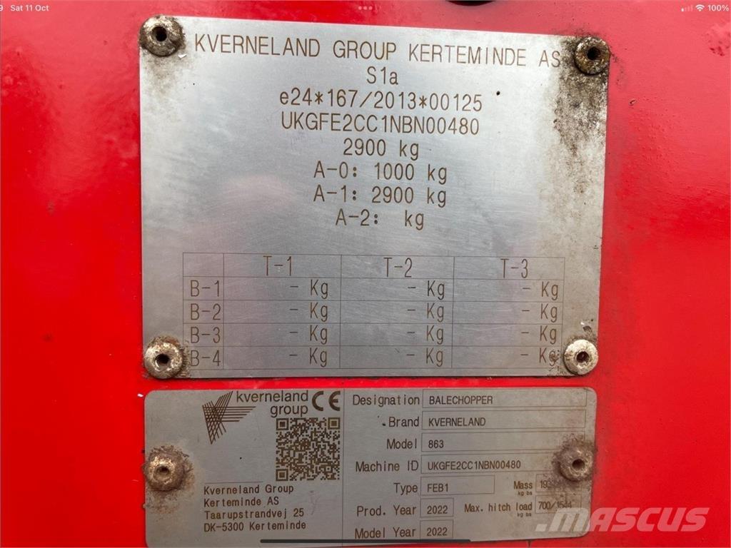 Kverneland 863 Maisītāji dalītāji