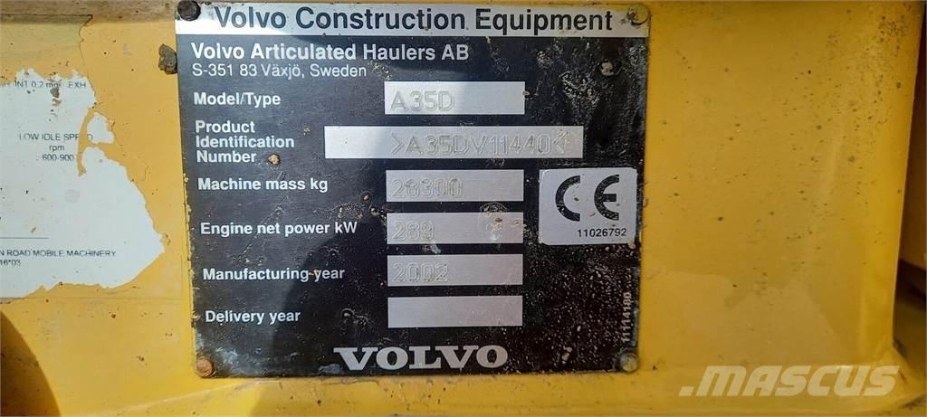 Volvo A35D Artikulētie pašizgāzēji