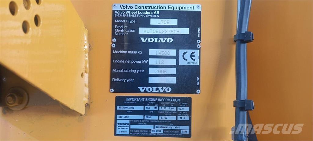 Volvo L70E Iekrāvēji uz riteņiem