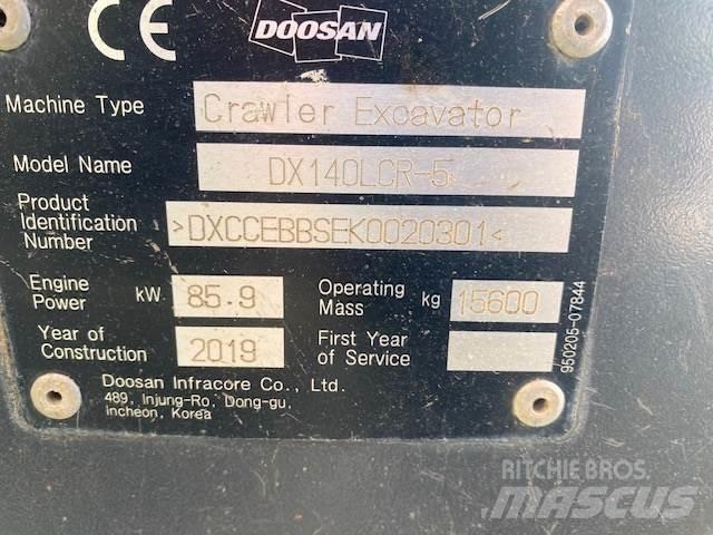 Doosan DX140LCR Kāpurķēžu ekskavatori