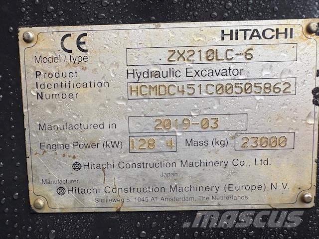Hitachi ZX210LC-6 Kāpurķēžu ekskavatori