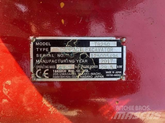 Takeuchi TB250 Vidēja lieluma ekskavatori 7 t - 12 t