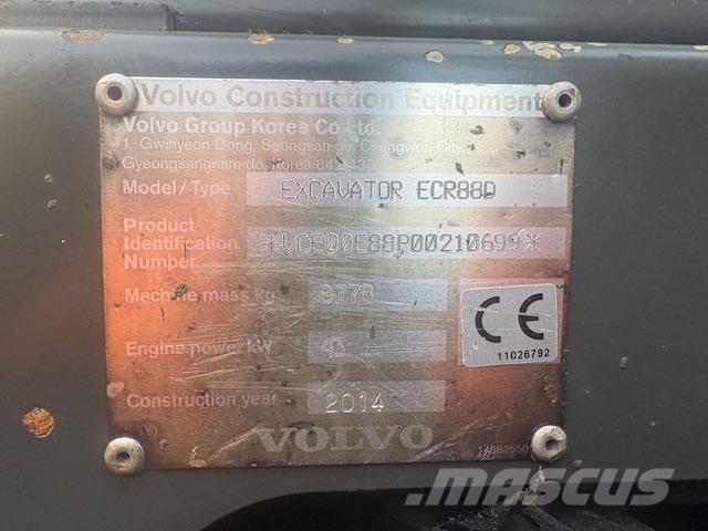 Volvo ECR88D Vidēja lieluma ekskavatori 7 t - 12 t