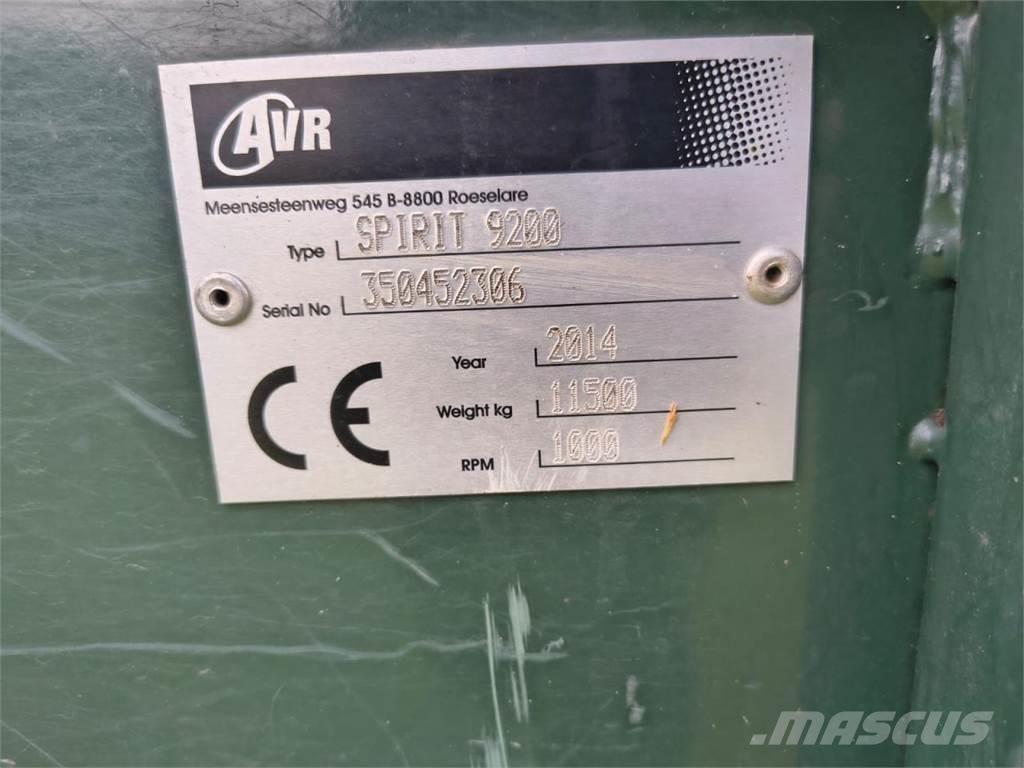 AVR SPIRIT 9200 Kartupeļu novākšanas kombaini
