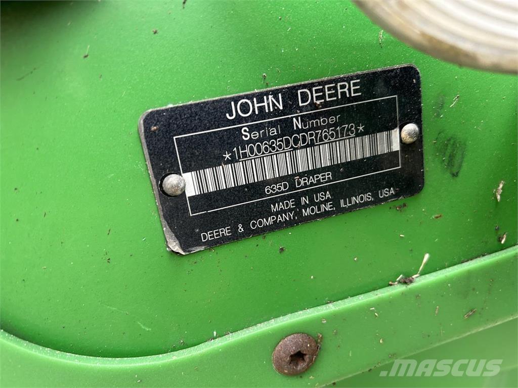 John Deere 635D Ražas novākšanas galvas