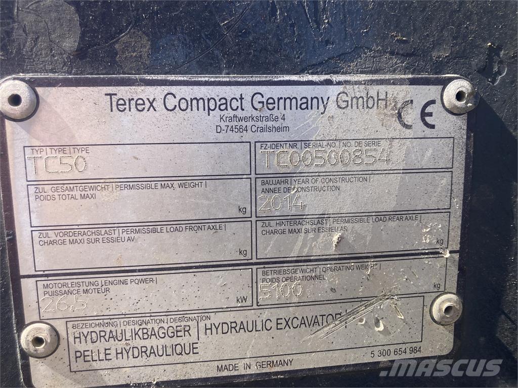 Terex TC50 Mini ekskavatori < 7 t