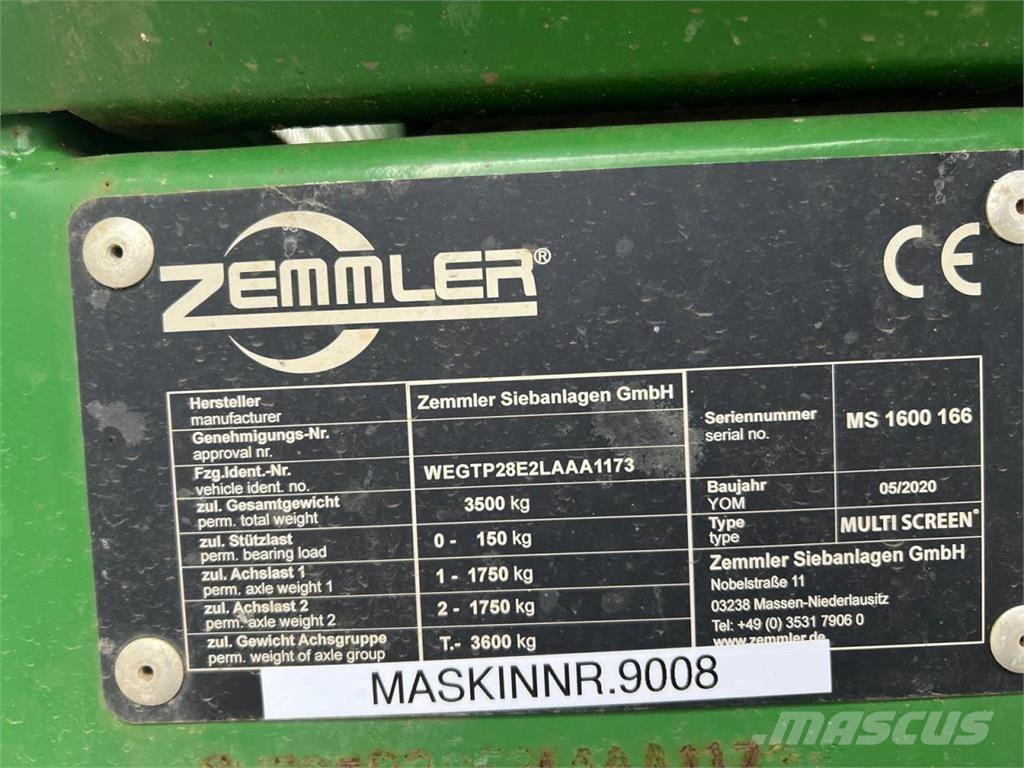 Zemmler MS1600 Šķirošanas aprīkojums