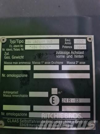 CLAAS JAGUAR 940 Zāles smalcinātāji