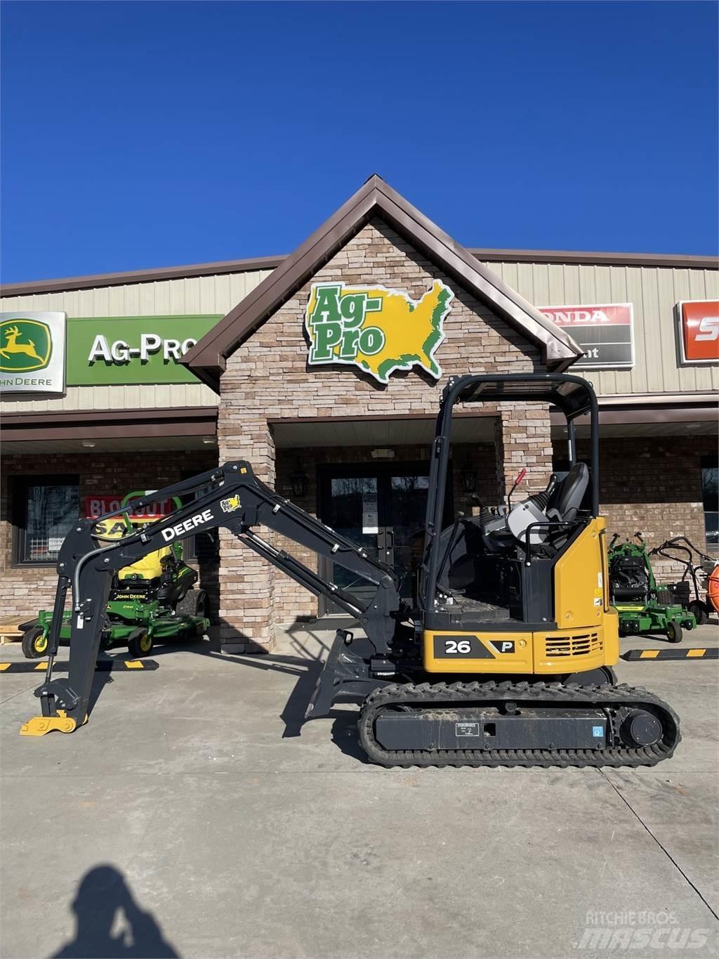 John Deere 26 P Mini ekskavatori < 7 t