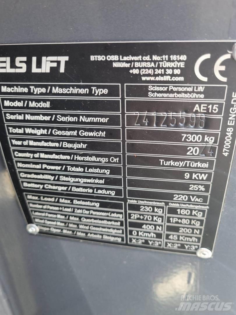 ELS LIFT AE15 Strēles pacēlāji