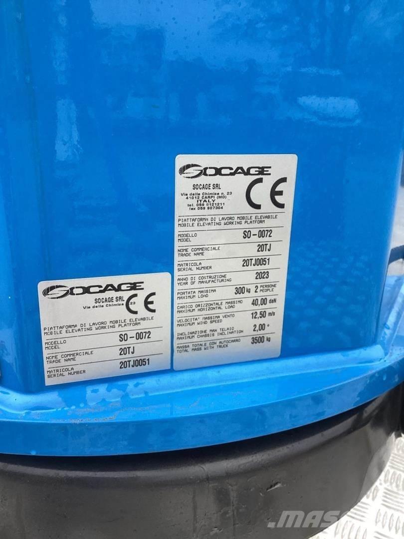 Socage 20TJ-Speed Pacēlāji uz automašīnas bāzes