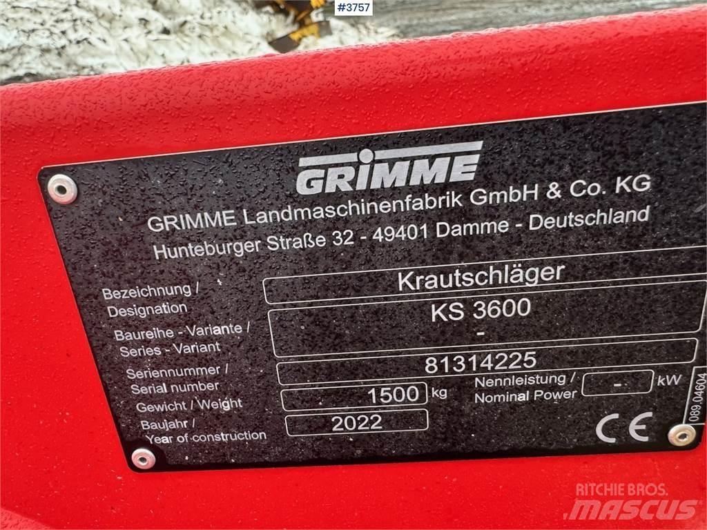 Grimme KS3600 Citas sastāvdaļas