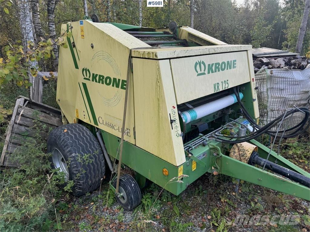 Krone KR 125 Cita ražas novākšanas tehnika