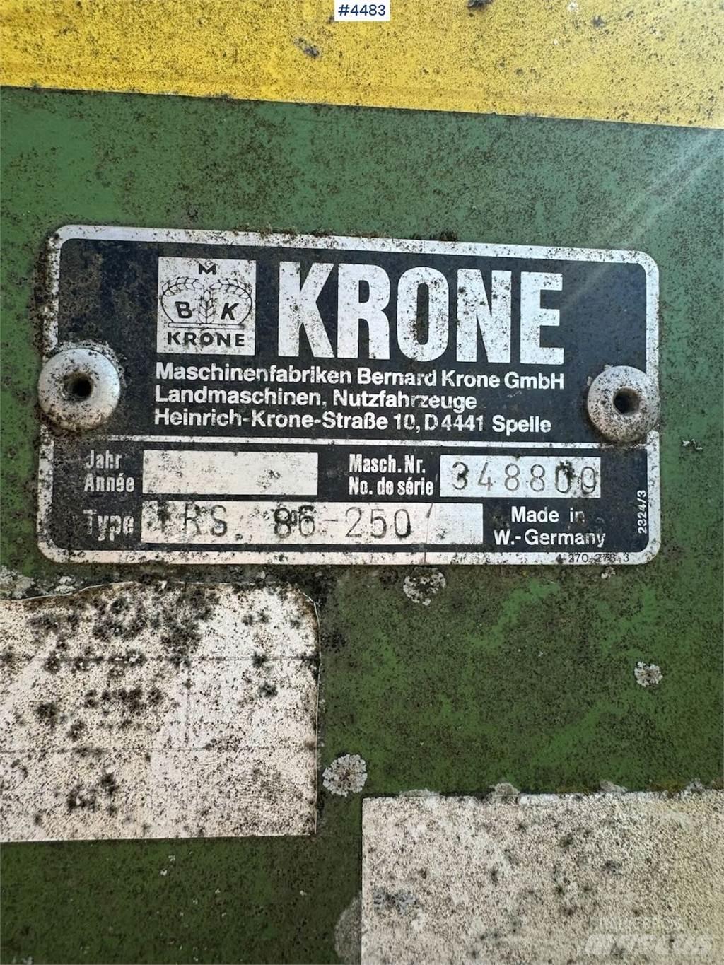 Krone TRS 86 Cita augsnes apstrādes tehnika un papildaprīkojums