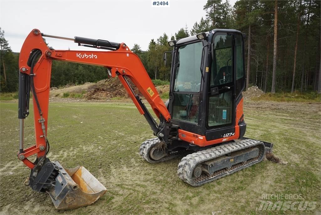 Kubota U27-4 Kāpurķēžu ekskavatori