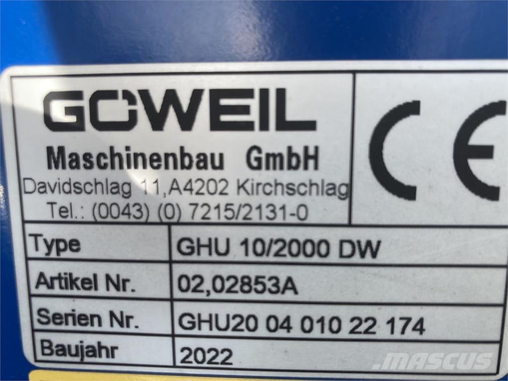  GHU 10/2000DW Cits traktoru papildaprīkojums