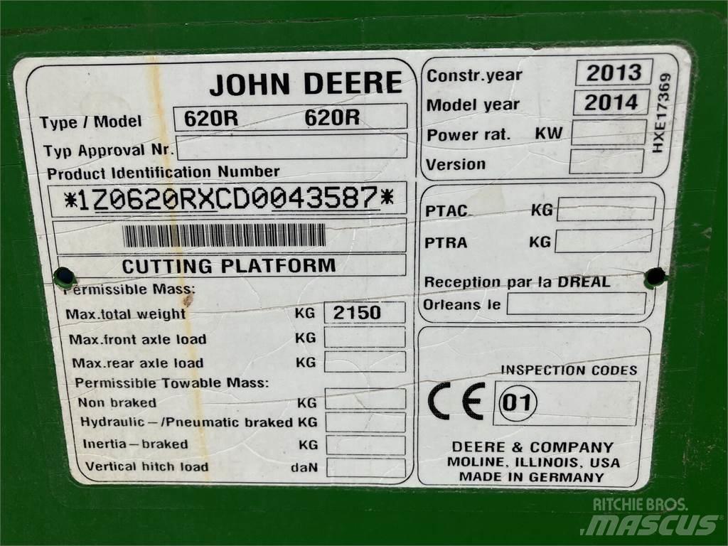 John Deere 620R Ražas novākšanas kombainu papildaprīkojums