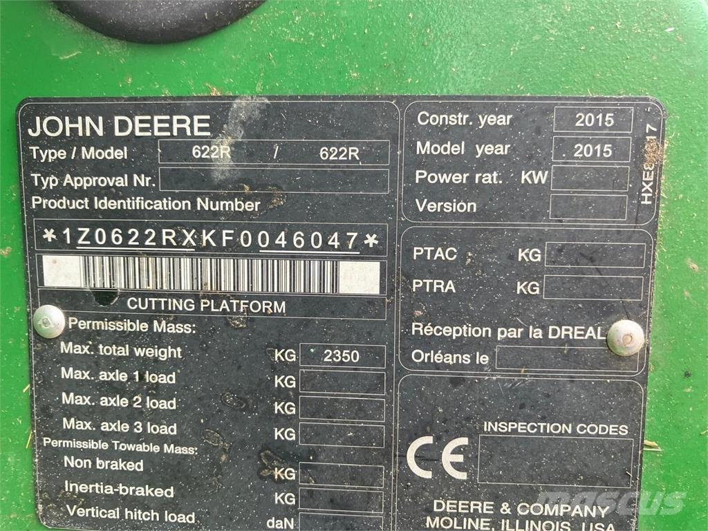 John Deere W660 HM Ražas novākšanas kombaini