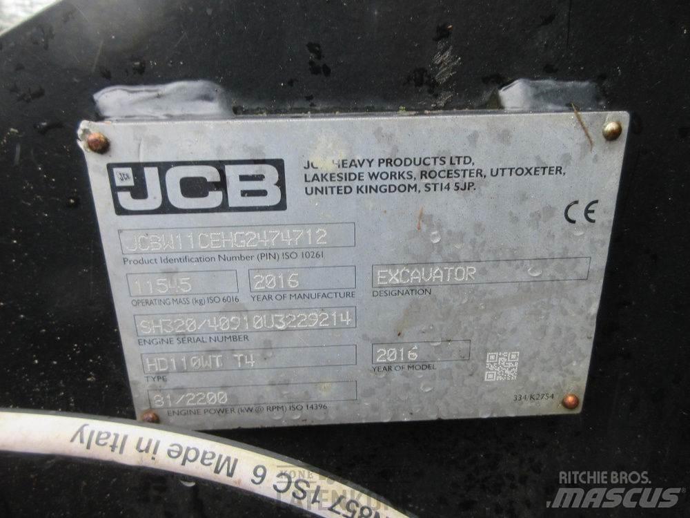JCB Hydradig HD110W Amfībijas tipa ekskavatori