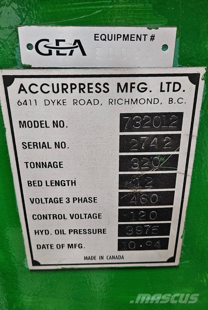  ACCURPRESS 732012 Būvniecība- Citi
