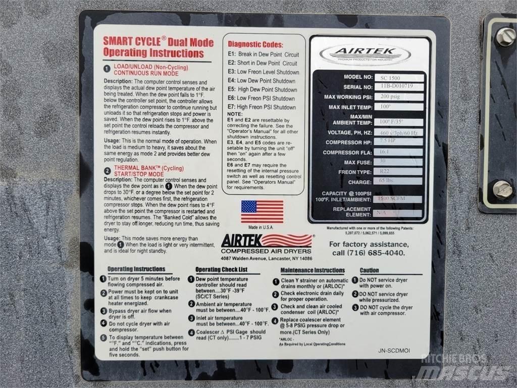  AIRTEK SC 1500 Saspiesta gaisa žāvētāji