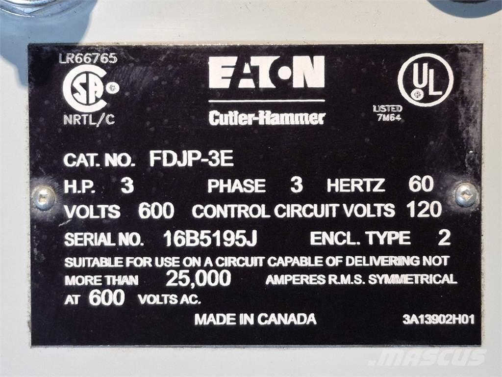  CUTLER-HAMMER FDJP-3E Būvniecība- Citi