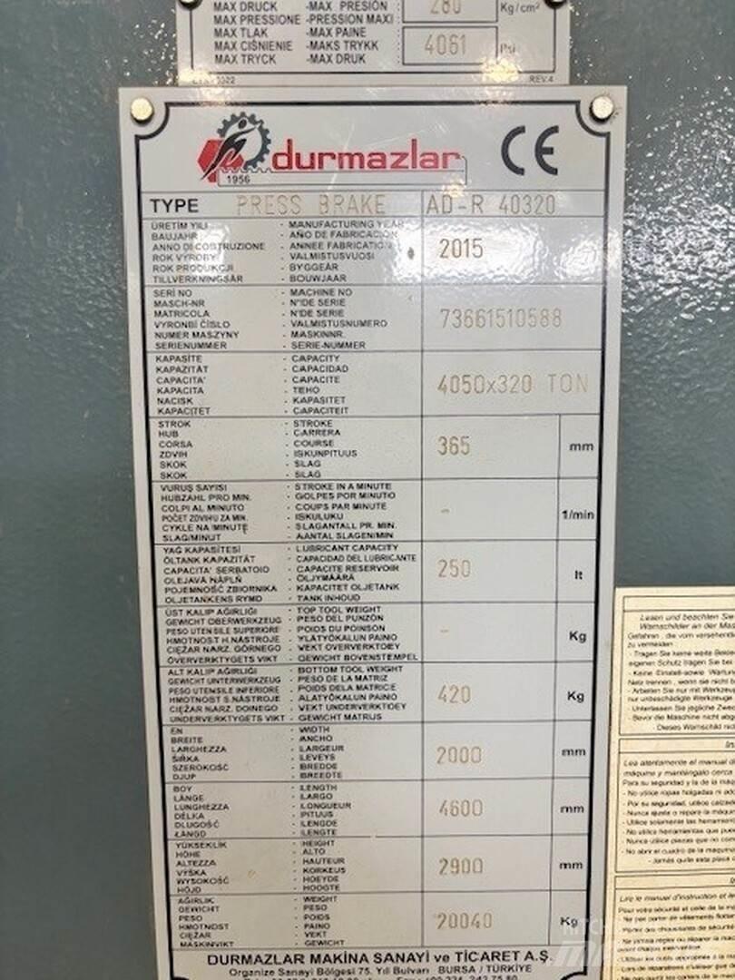 Durma AD-R 40320 Būvniecība- Citi