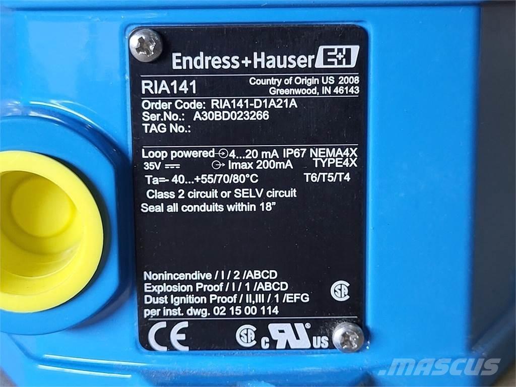  ENDRESS+HAUSER RIA141 Būvniecība- Citi