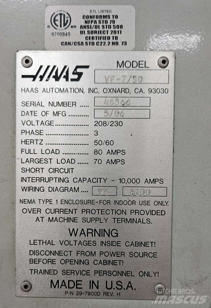 Haas VF-7/50 Būvniecība- Citi