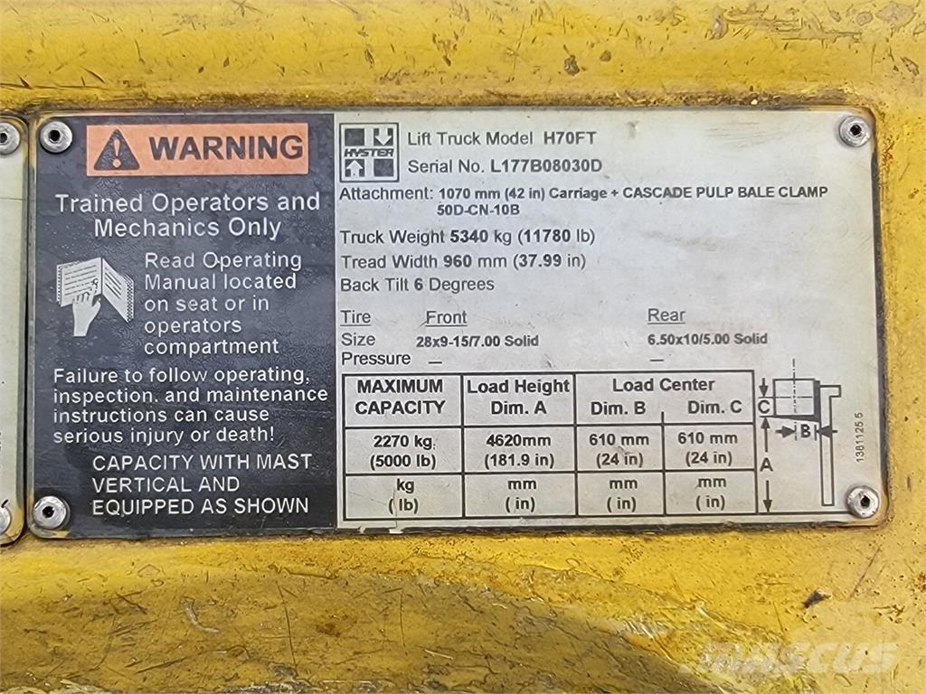 Hyster H70FT Būvniecība- Citi