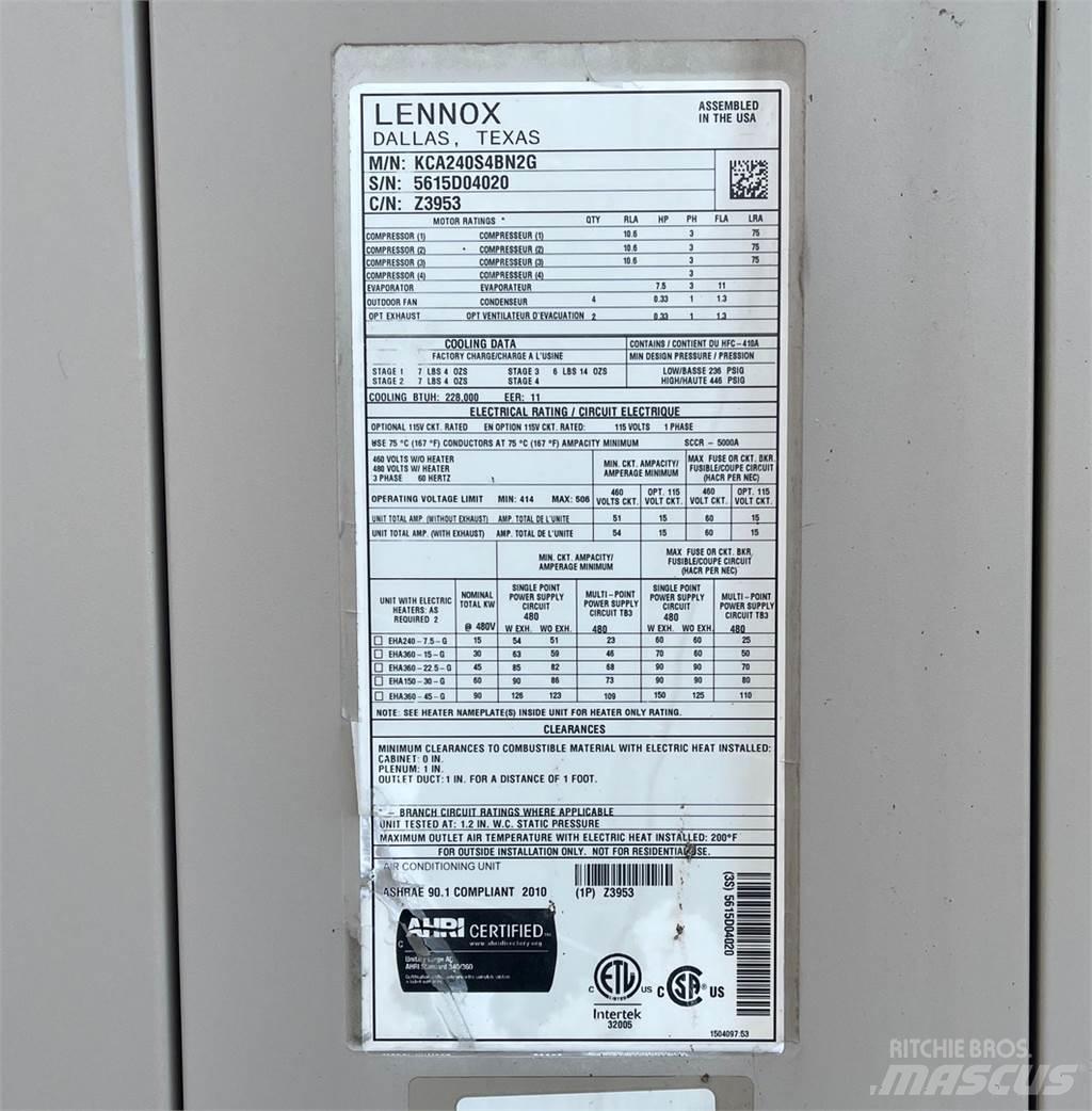  LENNOX KCA240S4BN2G Sildīšanas un atkausēšanas iekārtas