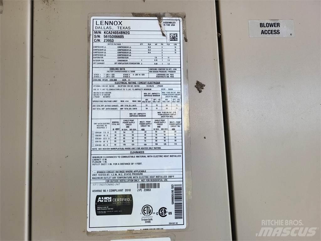  LENNOX KCA240S4BN2G Sildīšanas un atkausēšanas iekārtas