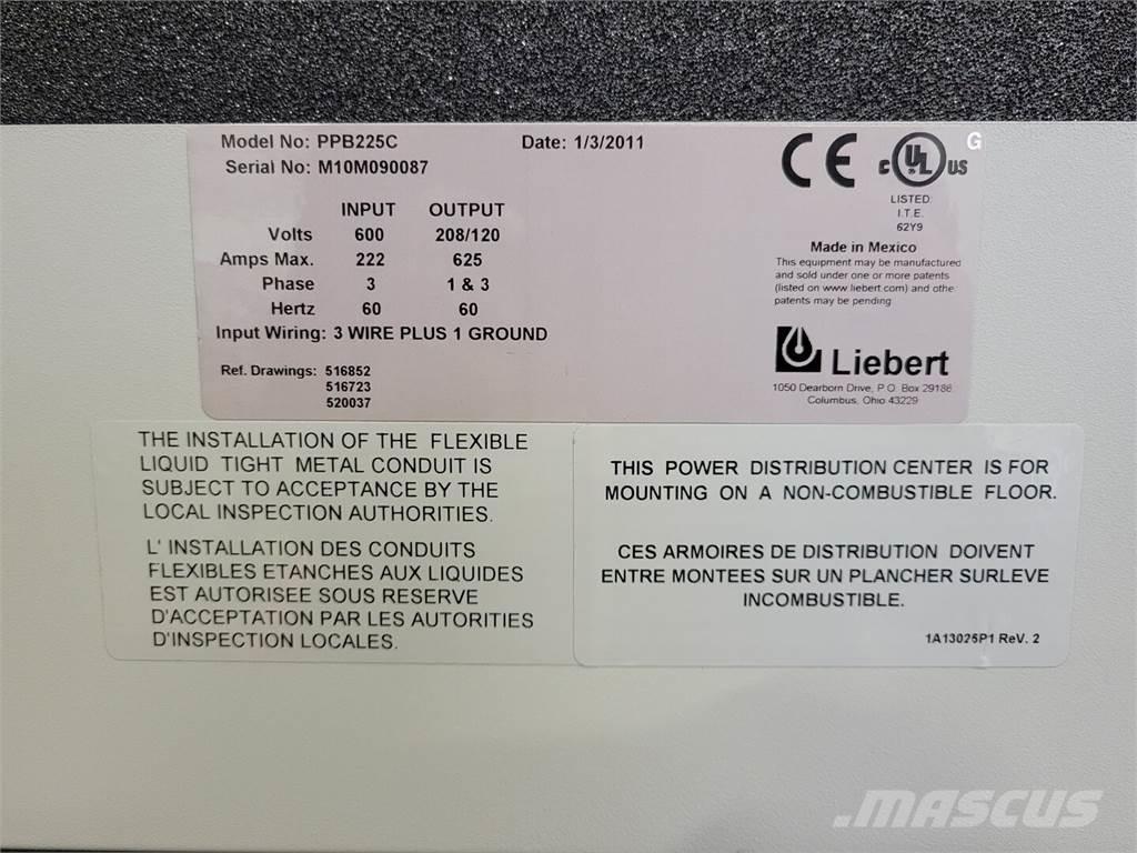  LIEBERT PPB225C Būvniecība- Citi