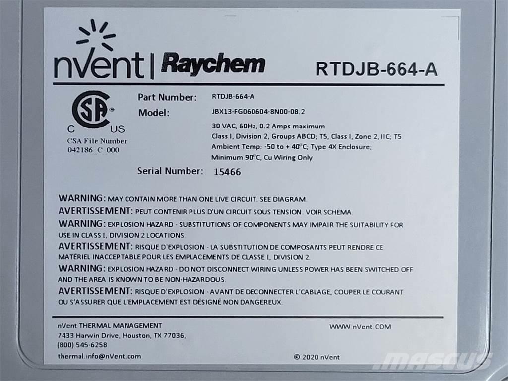  NVENT RTDJB-664-A Būvniecība- Citi