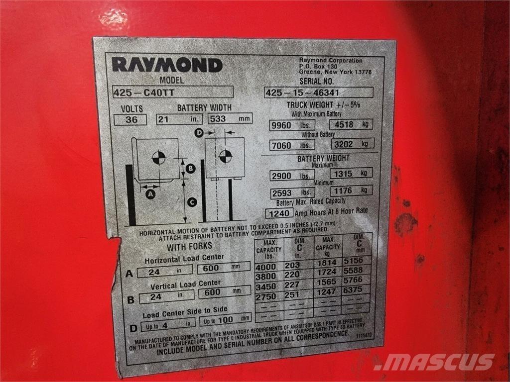 Raymond 425-C40TT Būvniecība- Citi