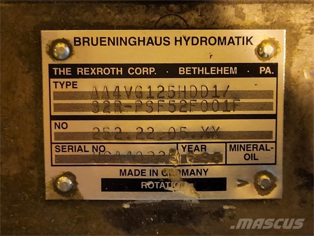 Rexroth A4VG125HDD1 Ūdens sūkņi