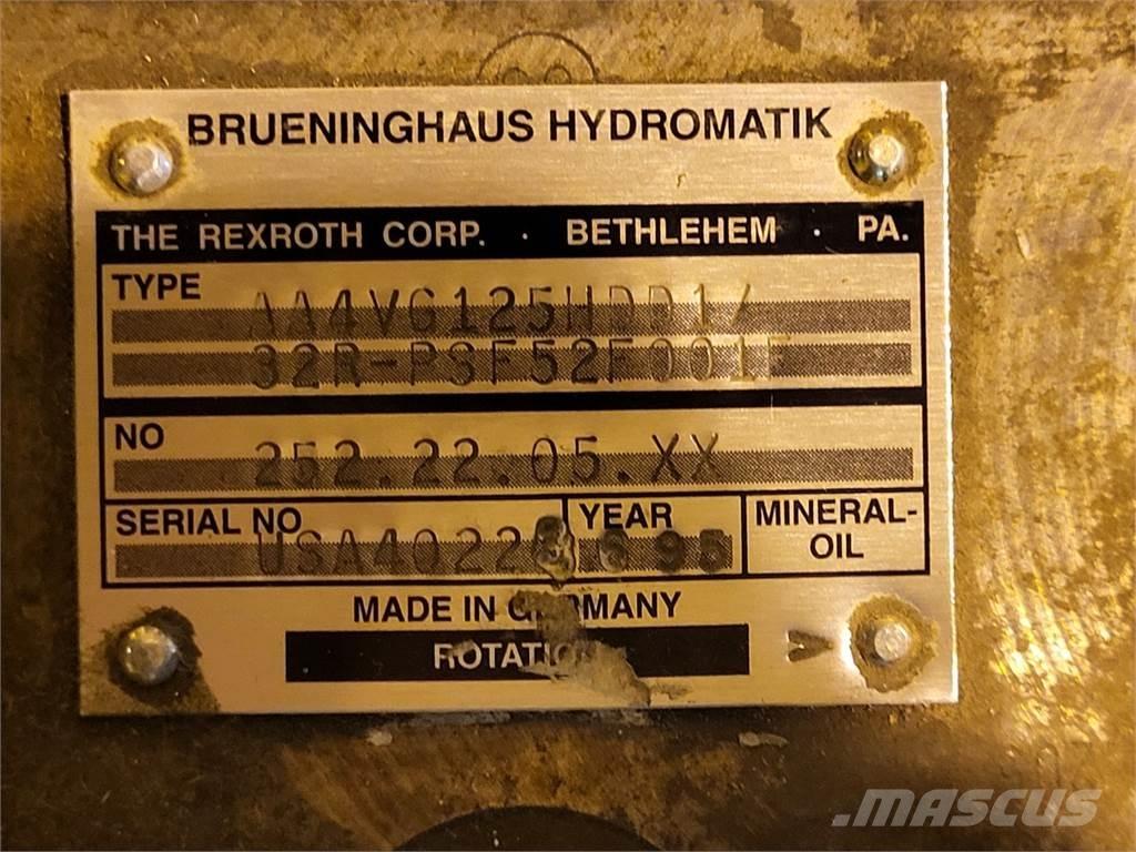Rexroth A4VG125HDD1 Ūdens sūkņi