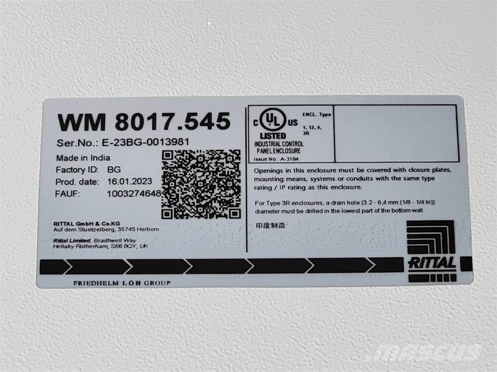  RITTAL WM241608NC Būvniecība- Citi