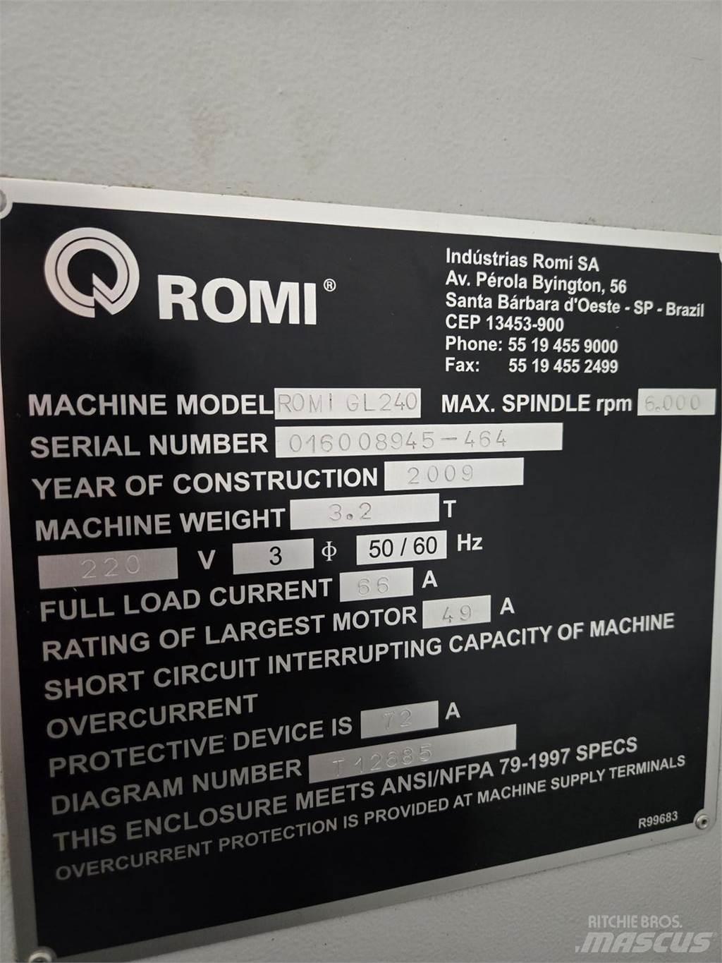  ROMI GL240 Būvniecība- Citi