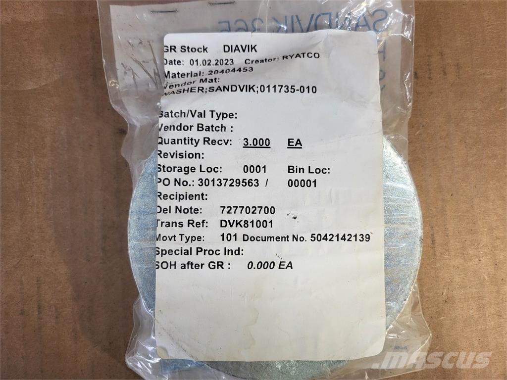 Sandvik 011735-010 Būvniecība- Citi