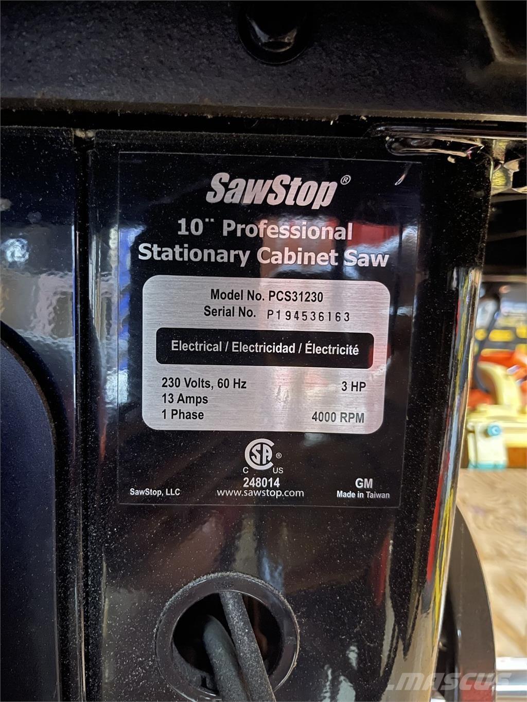  SAWSTOP PCS31230 Būvniecība- Citi