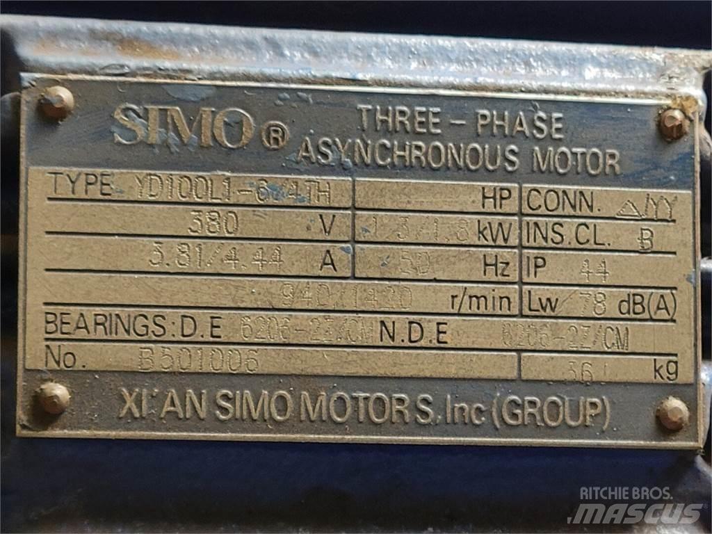  SIMO YD100L1-6/4TH Industriālie dzinēji