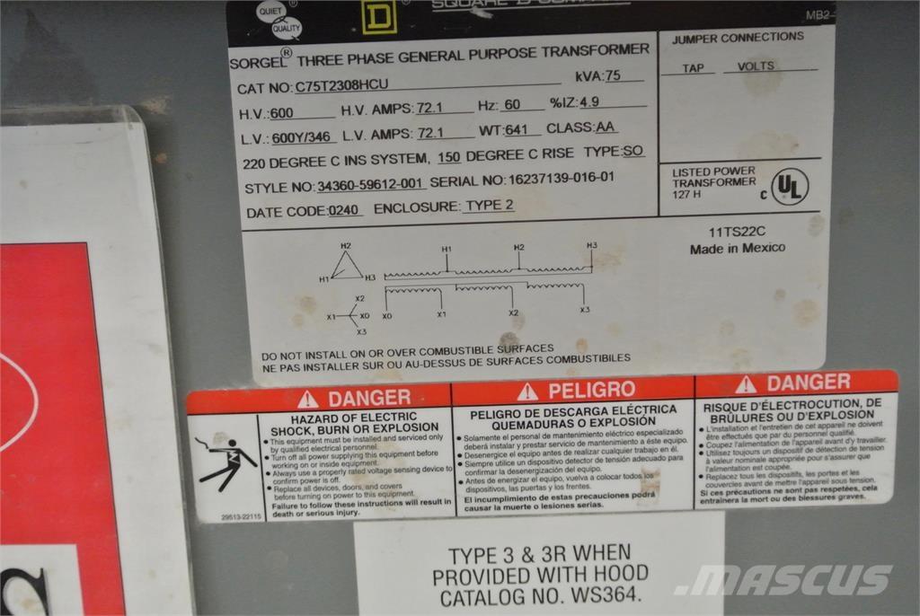  SQUARE D C75T2308HCU Būvniecība- Citi