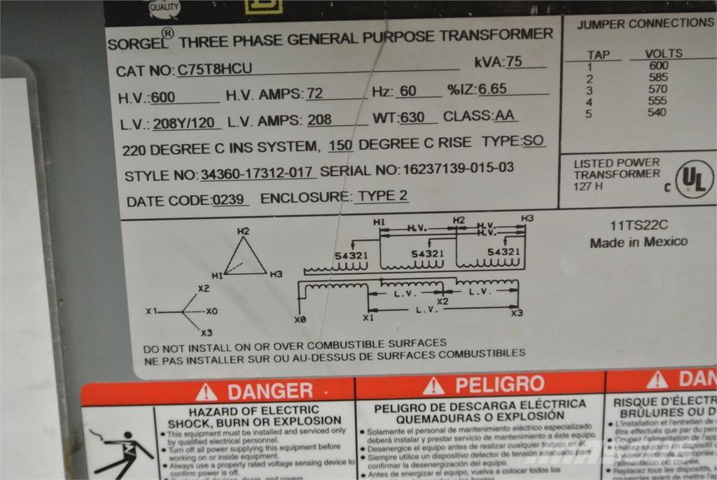  SQUARE D C75T8HCU Būvniecība- Citi