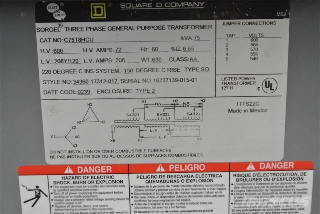  SQUARE D C75T8HCU Būvniecība- Citi