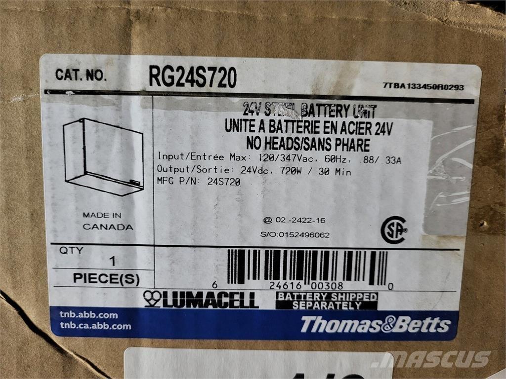 Thomas & BETTS RG24S720 Baterijas