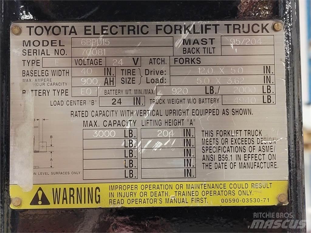 Toyota 6BPU15 Būvniecība- Citi