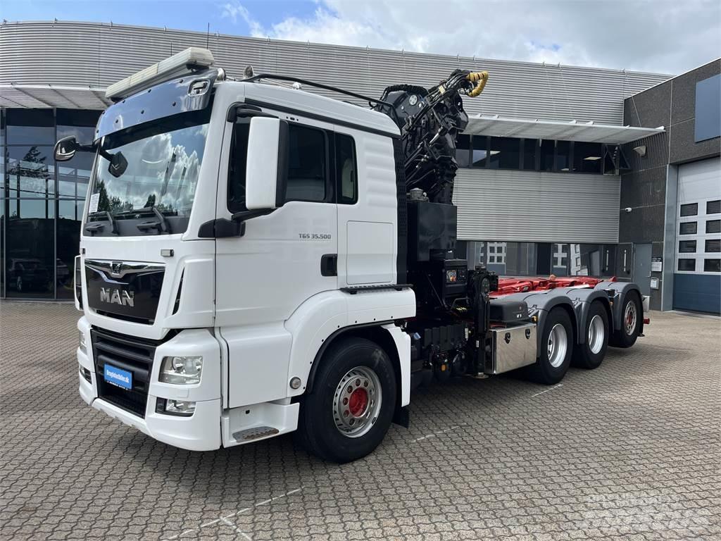 MAN TGS 35.500 8x4 Kabeļu pacēlājs nomontējamām kravas mašīnām