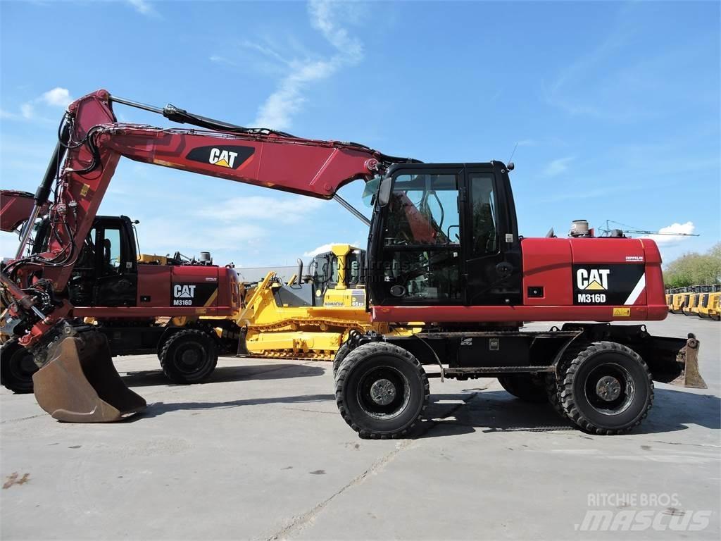 CAT M316D ROTOTILT Ekskavatori uz riteņiem